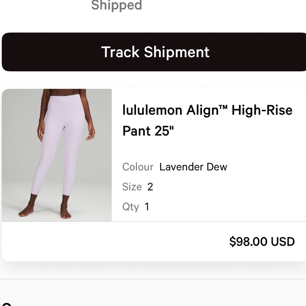 lululemon athletica Purple Leggings High-Rise Sleek